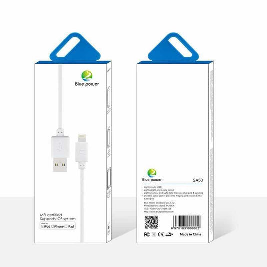 Blue Power Lightning Charging Cable - MFI Certified