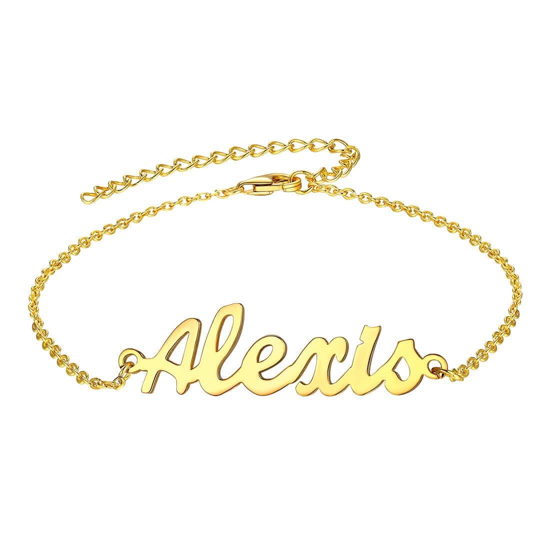 Delicate custom 18k gold/platinum plated personalized engravable name charm anklet barefoot bracelet for women girls