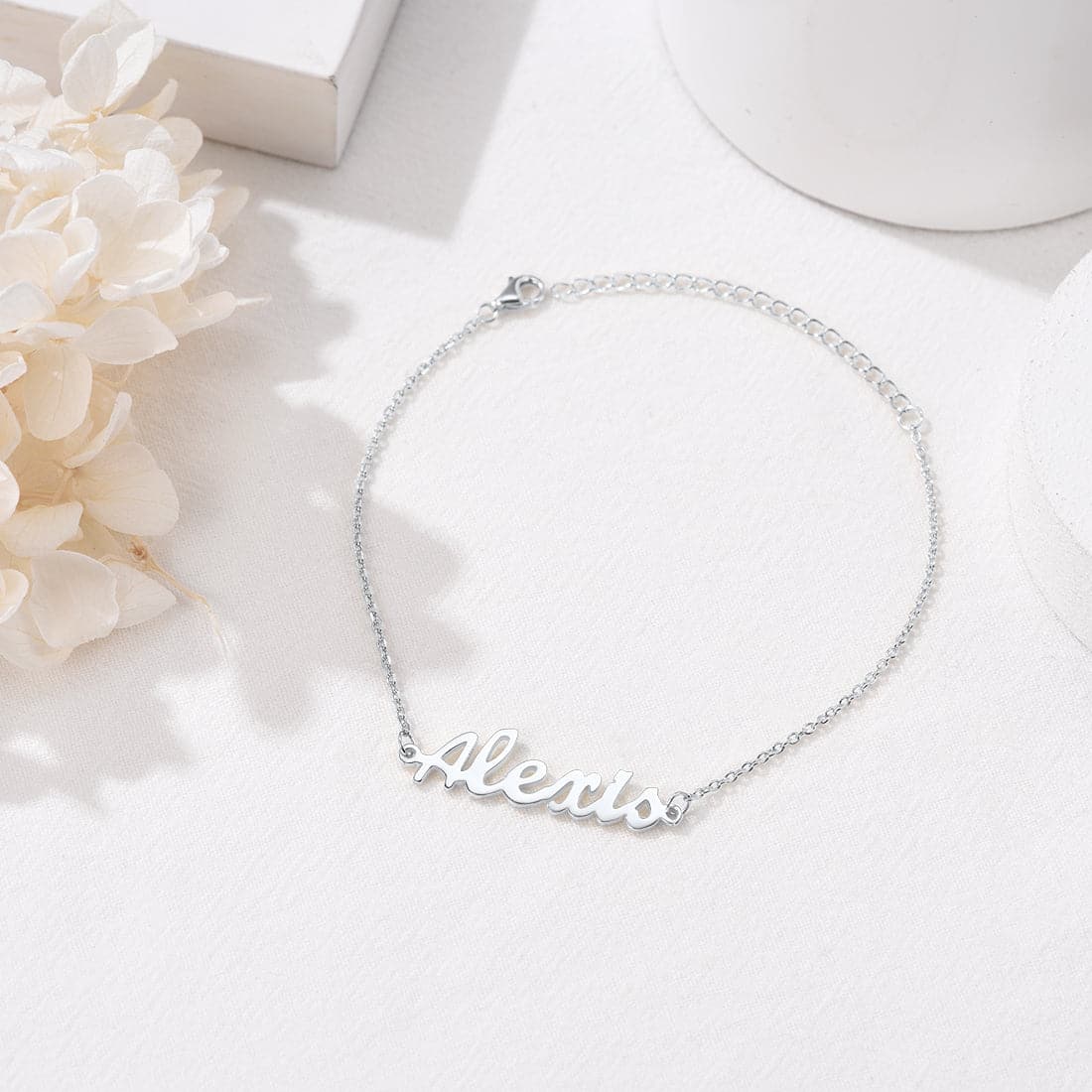 Delicate custom 18k gold/platinum plated personalized engravable name charm anklet barefoot bracelet for women girls
