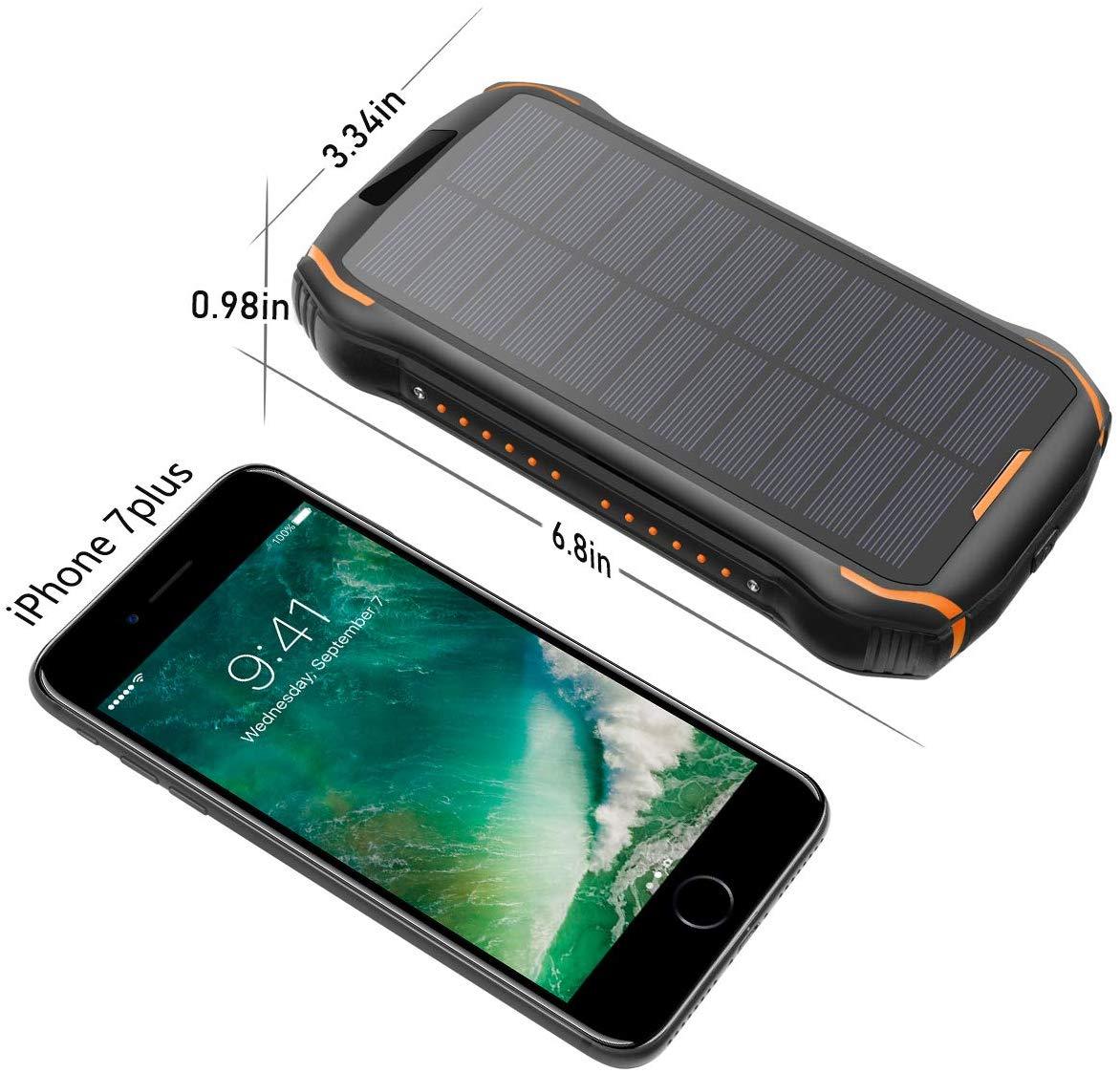 F16W Waterproof Solar Power Bank 16000 Mah